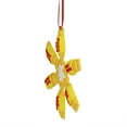 thumbnail image 3 of NORTHLIGHT 4" Tootsie Roll Lollipop Snowflake Claydough Christmas Ornament - Yellow/Red, 3 of 3