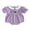 Purple, variant on Baby Girls Football Outfit Rugby Bow Embroidery Smocked Bubble Romper Doll Collar Striped Short Sleeve Jumpsuit Game Day Clothes