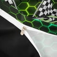thumbnail image 4 of Erosebridal Cool Race Car Duvet Cover Set for Kids Boys, Neon Green Honeycomb Bedding Full, Black Reversible, 1 Duvet Cover and 2 Pillowcases (No Comforter), 4 of 5