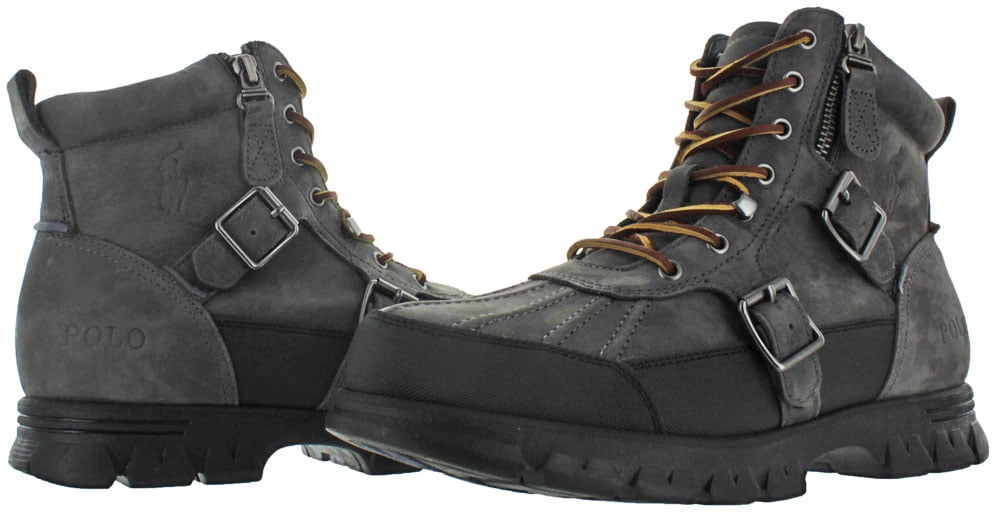 polo duck boots black