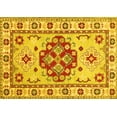 thumbnail image 1 of Ahgly Company Machine Washable Indoor Rectangle Persian Yellow Traditional Area Rugs, 7' x 9', 1 of 4