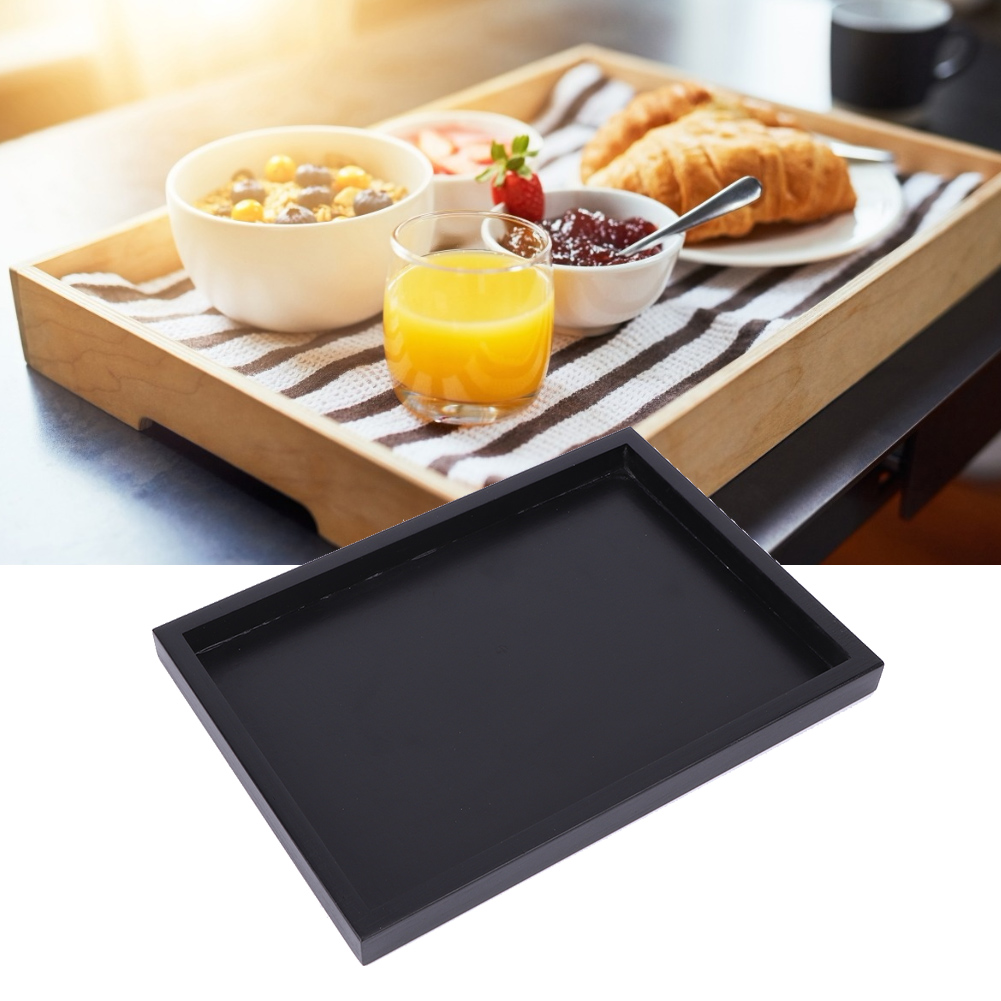 Plateau De Service Rectangulaire En Plastique Blanc - Pour Petit-déjeuner, Snacks, Café, Hôtel (Dimensions Pratiques)