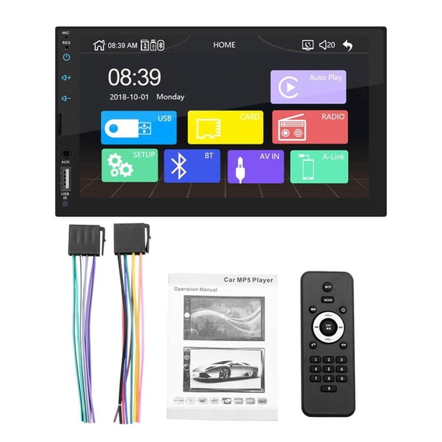 Reproductor De Radio Para Coche 2 Din 7In, Sistema Multimedia De Radio Para Coche, Pantalla Capacitiva, Reproductor Mp5 Para Coche seitruly VI012156-01