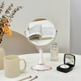 thumbnail image 4 of Makeup Mirror under $5! Yannianjz Double Sided Makeup Mirror with Stand, 3X Magnification Vanity Mirror for Bathroom, Portable Cosmetic Mirror for Travel Desk, 4 of 8