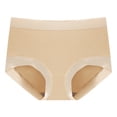 thumbnail image 1 of huanledash Women Underpants Contrast Color Cotton Anti-pilling Tear Resistant Quick Dry Soft High Elasticity Band Seamless Anti-septic Women Briefs for Daily Wear, 1 of 8