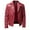 Red, variant on Fesfesfes Men's Leather Jacket Fashion Stand Collar Punk Motorcycle Washed Leather Long Sleeve Hoodless Casual Outwear & Jackets Sale Items