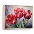 thumbnail image 2 of Designart "Peaceful Tulip Elegance" Tulips Floater Framed Wall Art Living Room, 2 of 5