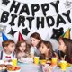thumbnail image 5 of Happy Birthday Banner Kit - 16 Inch Mylar Foil Letters (13pcs) & 12pcs Star Balloons - Black and Silvery Birthday Party Decorations for Kids and Adults, 5 of 8