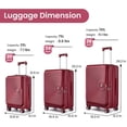 thumbnail image 2 of Bailu Luggage Set 3-Piece (20/24/28), Expandable Carry-On Luggage with TSA Lock Airline Approval, 100% PC Hard Shell Lightweight Luggage with Front Pocket and Spinner Wheels (Wine Red), 2 of 7