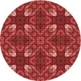thumbnail image 1 of Ahgly Company Indoor Round Patterned Grapefruit Red Area Rugs, 3' Round, 1 of 6