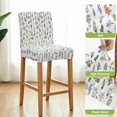 thumbnail image 4 of Rustic Wildflower Bar Stool Covers - Stretch Dining Chair Covers Set of 2, Summer Floral Botanical Bar Chair Cover Removable Counter Stool Pub Chairs Slipcovers Protectors for Kitchen/Cafe, 4 of 9
