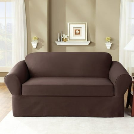 UPC 047293350733 product image for Sure Fit Twill Supreme Separate Seat Sofa Slipcover | upcitemdb.com