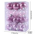 thumbnail image 4 of CHGBMOK 24Pcs 2.36" Pink Christmas Ball Ornaments Shatterproof Hanging Ornaments Clear Baubles Stuffed with Filling Decorations For Xmas Tree Wedding, 4 of 5