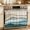 Teal Green Beige, variant on Pink Navy Blue Striped Oven Curtain with Tie Top, Oven Skirt Curtain for Kitchen, Farmhouse Stripe Art Under OvenCover Panel for Dust & Grease Protection, Apartment RV Cabinet Curtains 27''x20''
