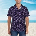thumbnail image 6 of Picia Lavender Flowers Gentle Cotton Regular Fit Short Sleeve Casual Hawaiian Shirt for Men-Small, 6 of 9