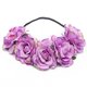 thumbnail image 1 of Xiao Hua Corona de rosas para bodas, festivales, diadema, guirnalda para el cabello, tocado de boda (morado claro), 1 of 4