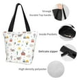 thumbnail image 5 of Horeoi Farm Animals Print Shoulder Bag for Women Large Capacity Zipper Tote for Shopping Beach Travel Gym with Inner Pocket, 5 of 7