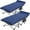 Light Gray W/Pearl Cotton Mat-2 packs, variant on ABORON Folding Camping Cot for Adults & Kids, Folding Guest Bed Cots,Sleeping Cot Folding Bed with 2 Sided Mattress & Carry Bag