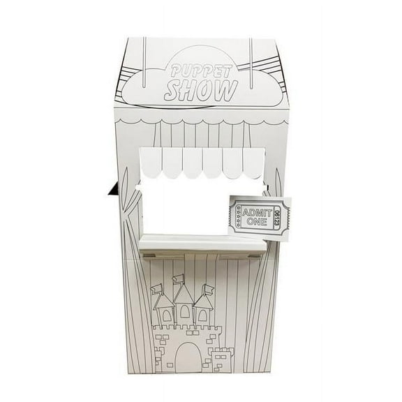 67 x 31 x 14 in. Color Me Puppet Show Cardboard Cutout