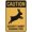 Warning Sign 1, variant on Caution Security Rabbit Roaming Free Metal Sign 12 x 8 Inches - Rustproof Aluminum, Multicolor Design, Cute Warning Sign for Indoor Outdoor Home, Yard