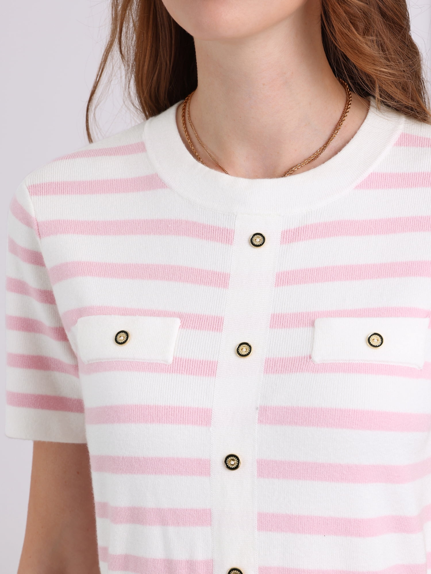DARING DIVA A-Line Knit Striped Pleated Ribbed Sweater Dress L Light Pink