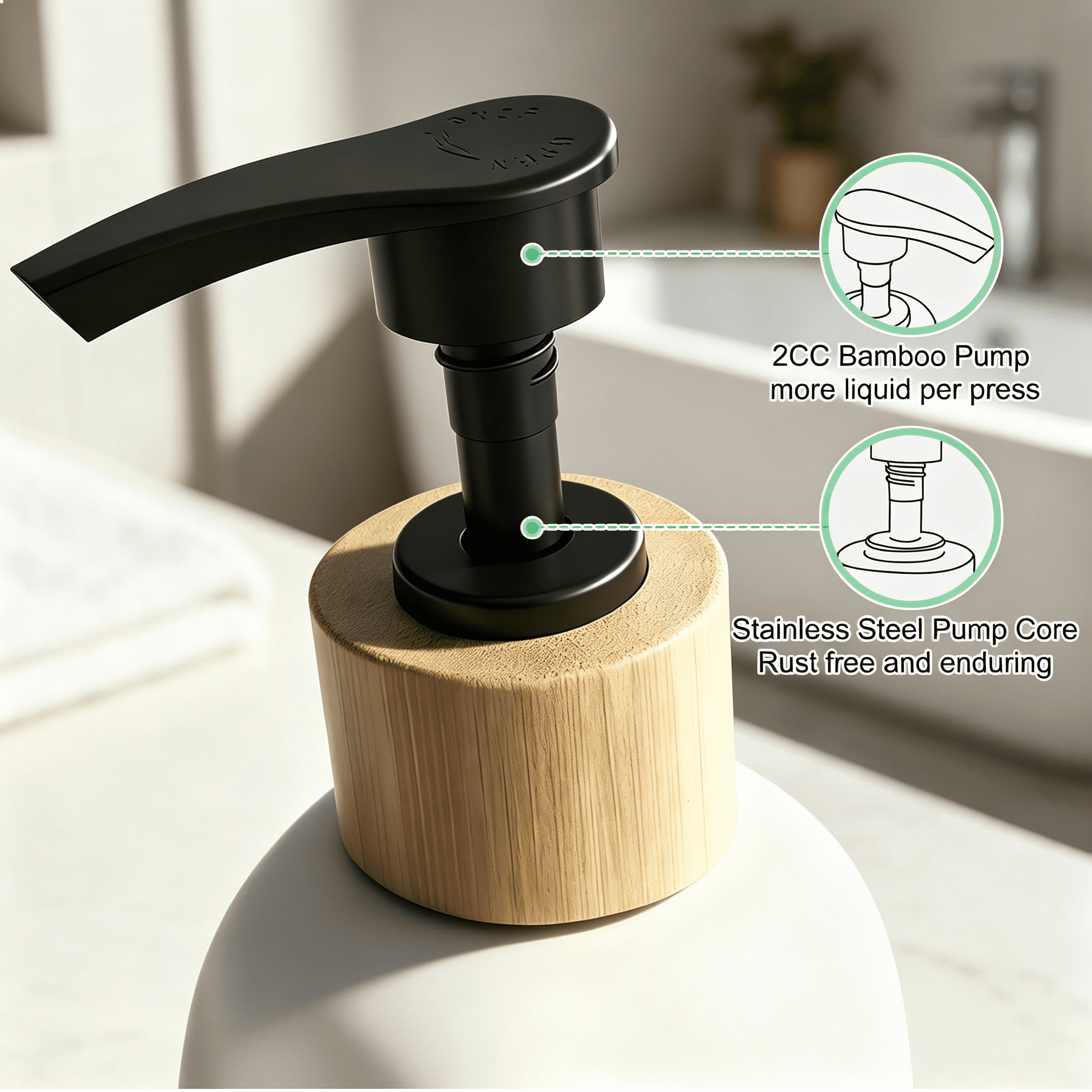 CISILOV Glass Soap Dispenser Set, Hand Soap & Dish Soap Bottles with Tray, Matte Black & White Frosted Glass Soap Bottles for Kitchen Sink Bathroom Countertop