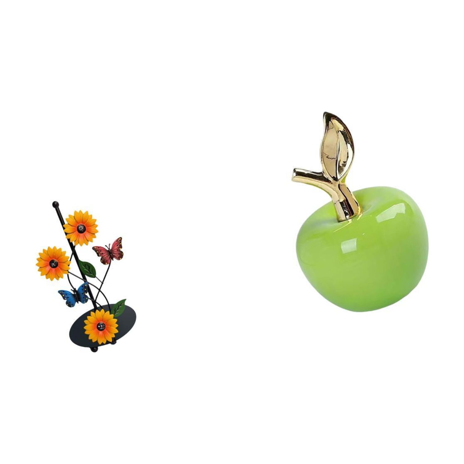 Fiocias Toilet Paper Holder Paper Towel Holder Countertop Kitchen Roll Holders Standing Statue Artificial Fruit Sculpture Crafted From Iron And Cerami