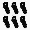 thumbnail image 3 of Nike Dri-FIT Everyday Plus Cushioned Mid Training Quarter Ankle Socks (6 Pack) Black SX6899-010, 3 of 6