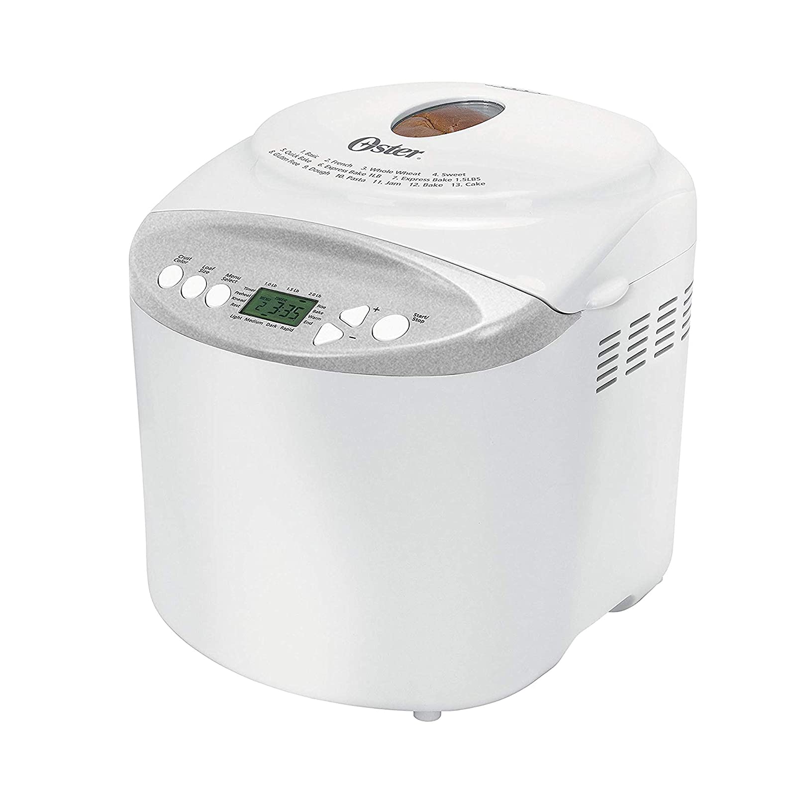 Oster Expressbake Bread Maker With Gluten-Free Setting, 2 Pound, White ...