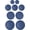 Blue, variant on Replacement Lids for Pyrex Containers (2) 1-Cup (3) 2-Cup (2) 4-Cup (2) 7-Cup (Blue-Red)