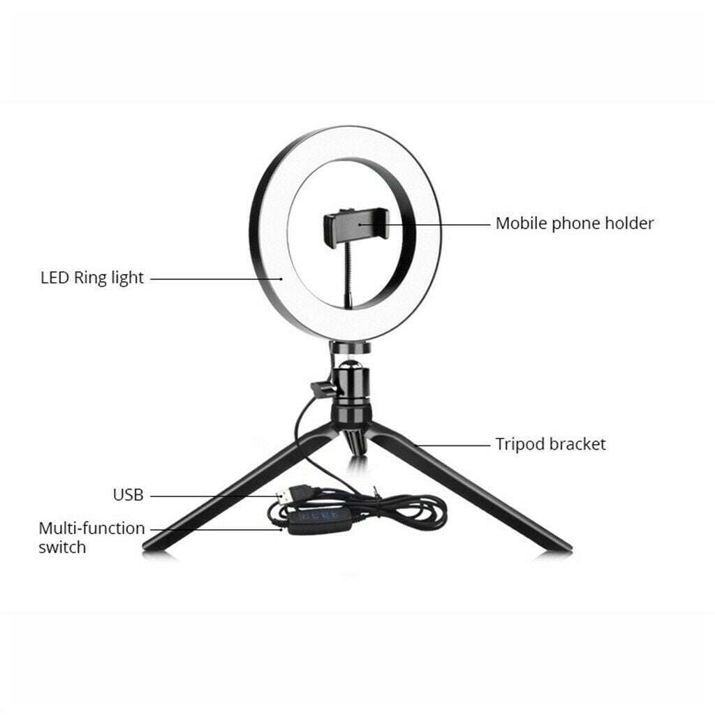 Universal 10/26cm Outer 15W 7000K Dimmable LED Ring Light with Extendable Tripod Stand for Live Stream Makeup Self-Portrait Shooting Desk Size : 10in W 83in Tripod Universal 10/26cm Outer 15W 7000K Dimmable LED Ring Light with Extendable Tripod Stand for Live Stream Makeup Self-Portrait Shooting Desk Size : 10in W 83in Tripod