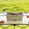 thumbnail image 4 of Vowella Foldable Portable Charcoal Grill, Stainless Steel Tabletop BBQ for Camping, Picnic, Garden & Beach, Easy Clean, Silver, 4 of 12