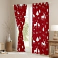 thumbnail image 3 of Manfei Cute Christmas Reindeer Black Out Curtains,Merry Xams Curtains Pack of 2 (42x63 Each),Red White Bedroom Curtains For Teens,Luxury Bedroom Decor, 3 of 6