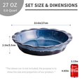 thumbnail image 3 of KOOV Ceramic Pie Pan, 9 Inches Pie Plate, Pie Dish for Dessert Kitchen, Round Baking Dish Pan for Dinner, Wrapping Upgrade, Reactive Glaze (Nebula Blue), 3 of 5