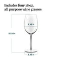 thumbnail image 3 of Libbey Signature Kentfield Estate All-Purpose Wine Glasses, 16-Ounce, Set of 4, Made in USA, Dishwasher Safe, Gift Box, 3 of 6