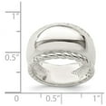 thumbnail image 2 of 925 Sterling Silver Twisted Dome Stacked Ring Size 7 13mm Wide Ring for Women - 11.4 Grams, 2 of 2