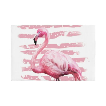

Placemats Set of 6 Flamingo Place mats for Dining Table Indoor/Outdoor Cute Heat Resistant Washable Table Mats(18 x 12 )