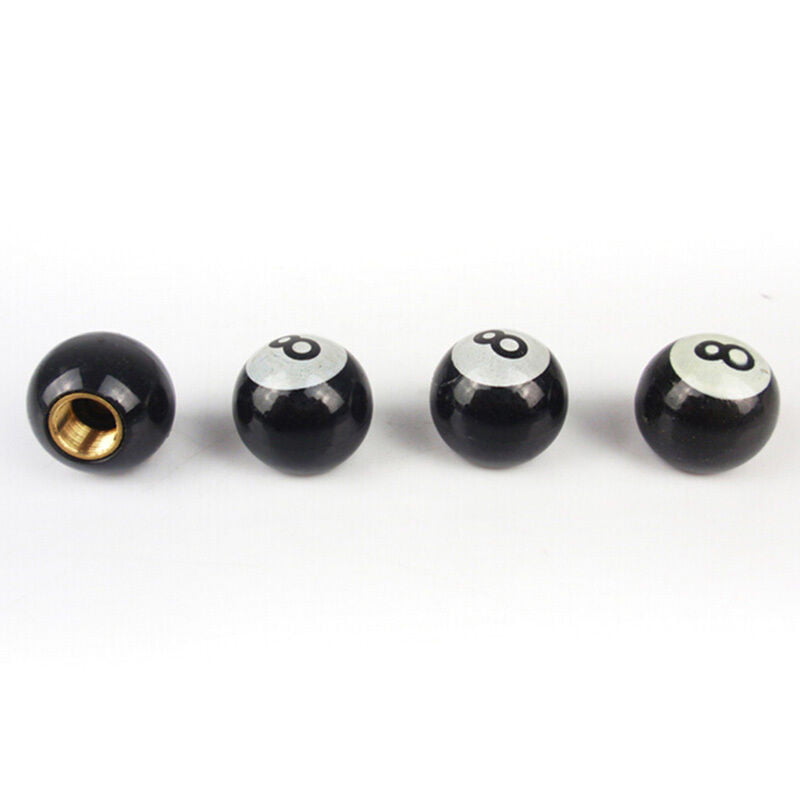 Qty: 1 MM-Sports-USA Bicycle Set of 4 Billiards 8-Ball Shaped Tire Valve Stems 