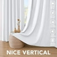 thumbnail image 5 of 100% Blackout Curtains for Bedroom Thermal Insulated Linen Textured Curtains Heat and Full Light Blocking Drapes Living Room Curtains 2 Panel Sets, 52x45 - Inch, Pure White, 5 of 6