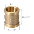 thumbnail image 2 of Acoplamiento de tuberías de latón 1/2 x 1/2 G hembra tono dorado 1 pieza, 2 of 2