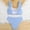 czb# Light Blue15, variant on CUZIBR Girls Swimsuits Bikini Set 2 Piece Stylish Striped Ruffles Trim V-Neck Ruched Top Bathing Suit High Waist Bottoms Fashion Swimwear Summer Beach Pool Breathable Beachwear,Light Blue,13 Years