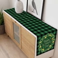 thumbnail image 4 of St Patricks Day Table Runner - 60 Inch Long, Kitchen Dining Table Runner Dresser Scarves, Spring Gold Coin Green Shamrock Plaid Farmhouse Decor for Coffee Tables Wedding Party Banquet, 4 of 8