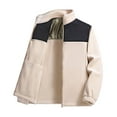 thumbnail image 1 of Dagugfen Jackets for Men Winter Full Zip Fitted Color Block Outwear Fleece Warm Comfy Casual Work Jacket Fashion, 1 of 3