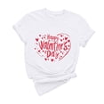 thumbnail image 3 of VKOYWKM Womens Valentines Day Shirts Heart Graphic Tees Cute Tops Holiday Short Sleeve T Shirts Casual Crew Neck Romantic Tshirts, 3 of 7