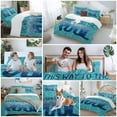 thumbnail image 5 of Queen 4 Piece Bedding Set Summer Blue Swimming Pool Soft Breathable Duvet Cover and Pillowcase,Modern Abstract Art Duvet Cover Set Washable Bed Sheets for Bedroom Dormitory Guest Room, 5 of 9