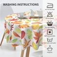 thumbnail image 6 of Round Tablecloth 60 Inch,Stain Resistance Polyester Fall Table Cloth Round,Table Cover for Kitchen Dining Table, Buffet Parties and \u200bHoliday-Fall Maple Leave, 6 of 6