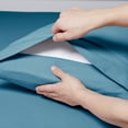 thumbnail image 4 of Sweet Home Collection 1500 Supreme Collection Microfiber Flannel Fitted Sheet Teal - Queen, 4 of 5