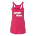 thumbnail image 2 of Wild Bobby Twirler Mom Girl Sports Women Tri-Blend Racerback Tank Top, Shocking Pink, Medium, 2 of 5