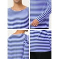 thumbnail image 5 of INSPIRE CHIC Men's Striped Crew Neck Long Sleeve T-shirt Cotton Pullover Top, 5 of 5