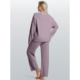 thumbnail image 3 of DAKIMOE Womens Pajama Sets Long Sleeve Pajamas 2 Piece for Women Fuzzy Fleece Lounge Set Outfits Casual Sleepwear Loungewear Sweater PJS, 3 of 8